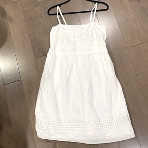 MXM, white dress with floral lace details, size:16